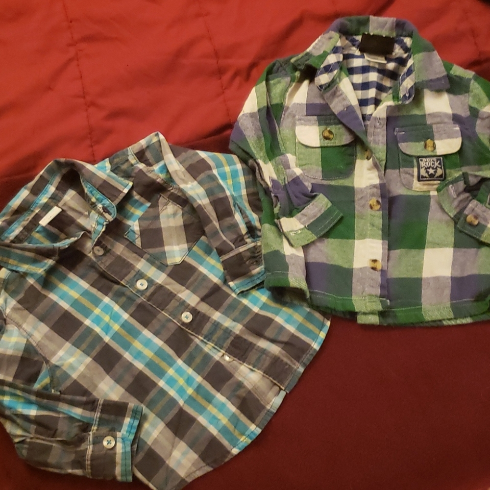 18 month boys long sleeve button ups